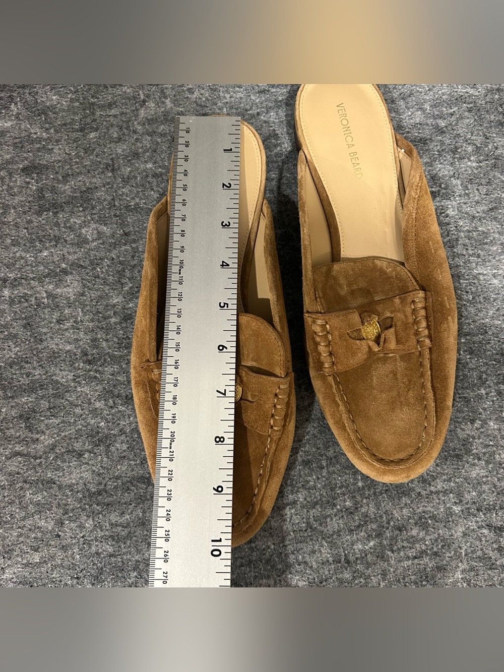 Veronica Beard Women’s Hazelwood Penny Suede Mules Size 8.5M - Picture 13 of 14
